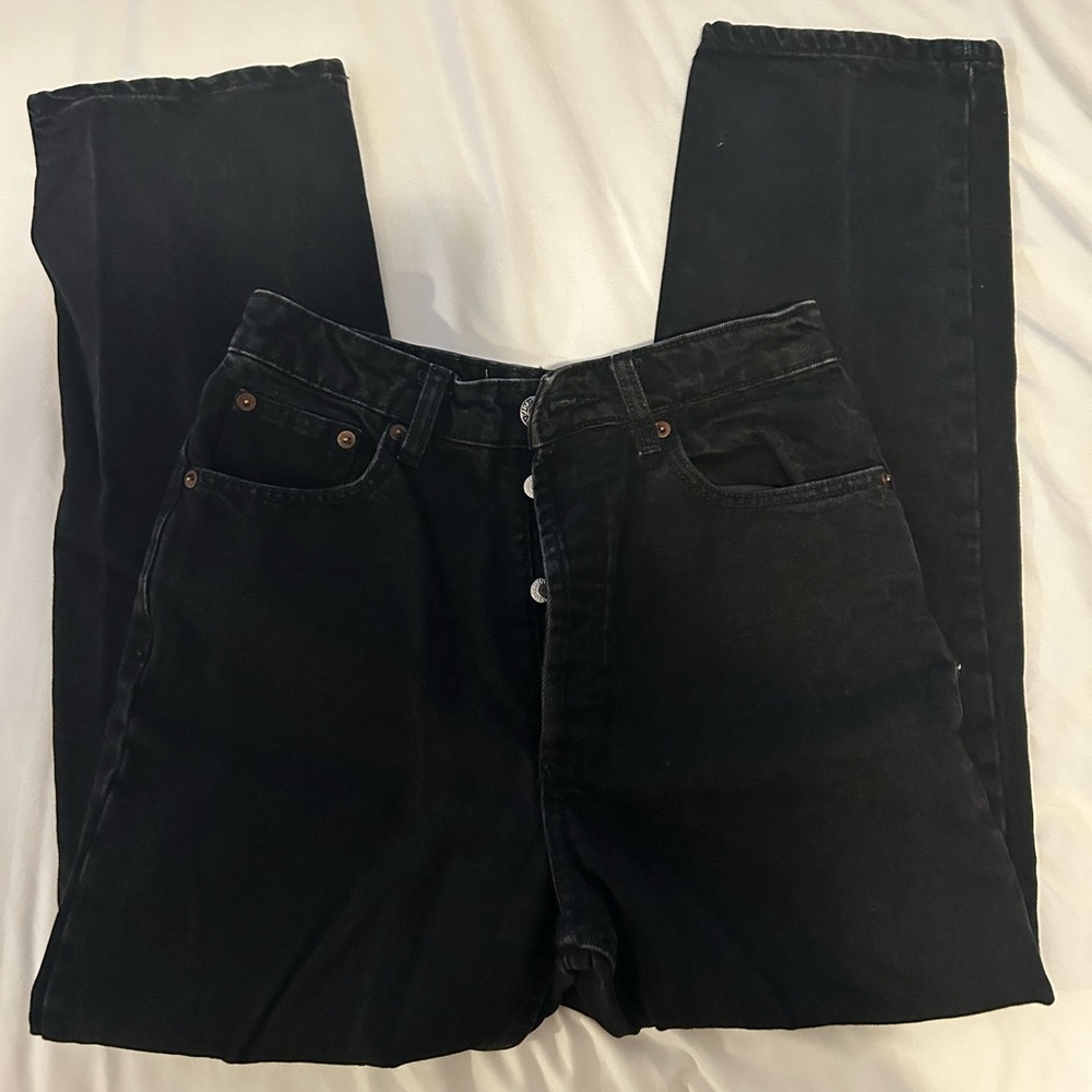 ZARA high waisted straight leg jeans